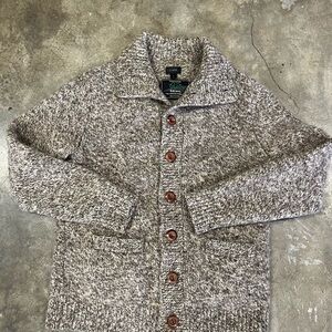 J. Crew Brown Cardigan Sweater with Button Front